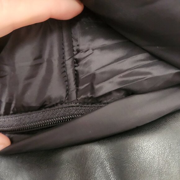 $230- NWT-Tahari Tala Hooded Faux Leather Trim Puffer Coat-Black-Large - Picture 14 of 14